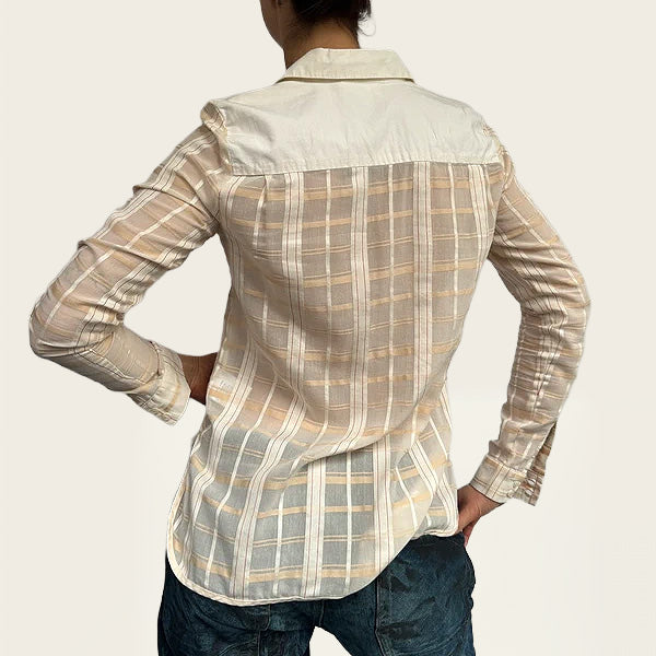 CHLOÉ STORA Crèmekleurige katoenen blouse