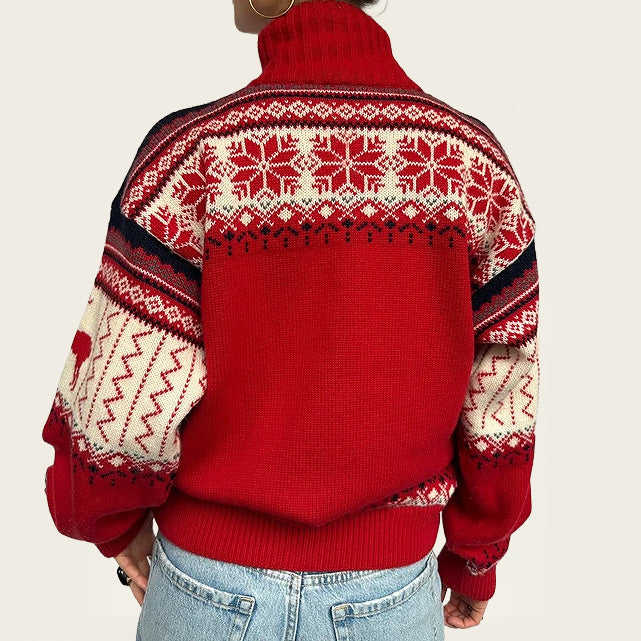 Kilkenny wolmix winter sweater – rood (boxy fit)