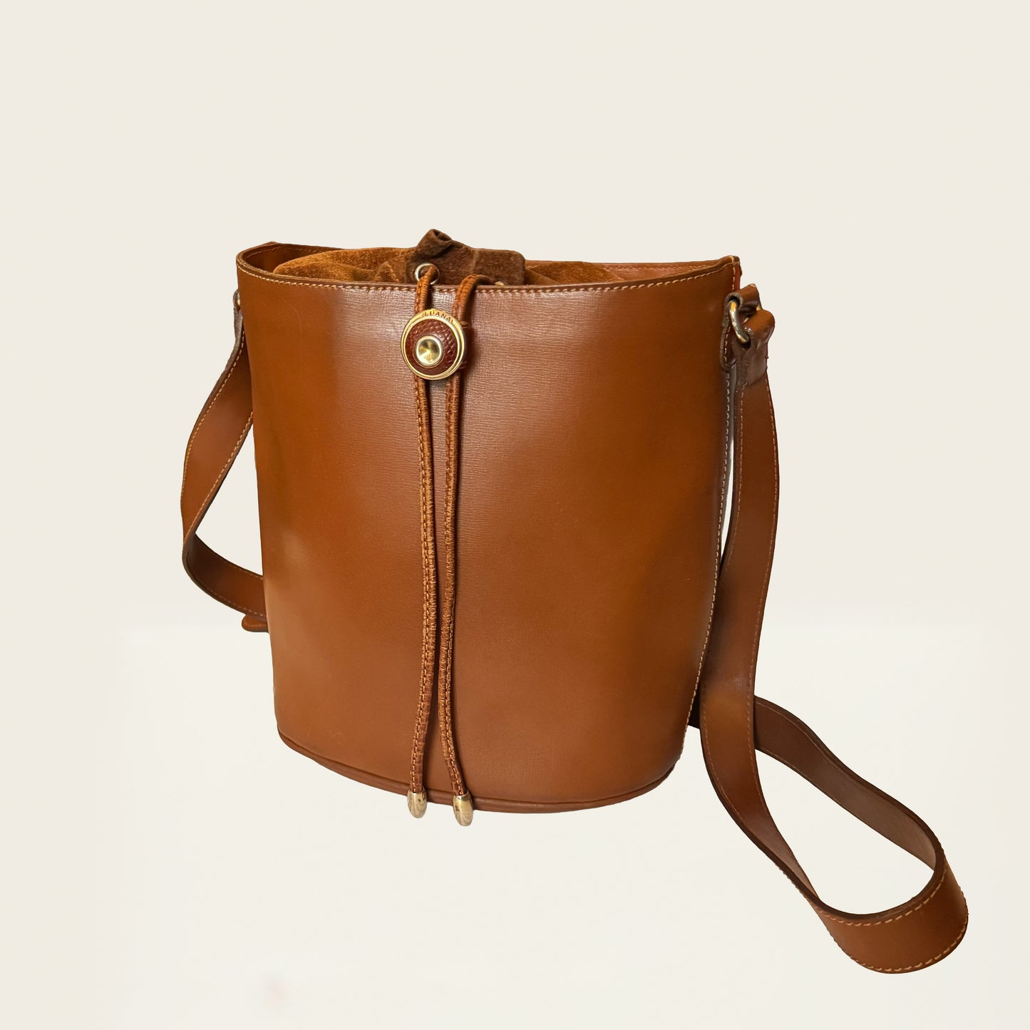 Luana bucket tas bruin leer