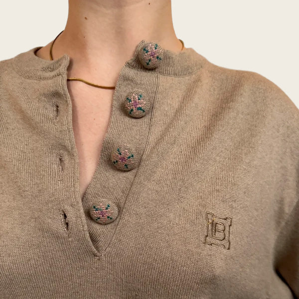 Laura Biagiotti linnen & kasjmier trui