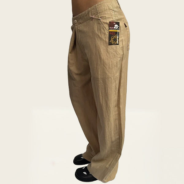 Hot Buttered linnen straight leg pantalon