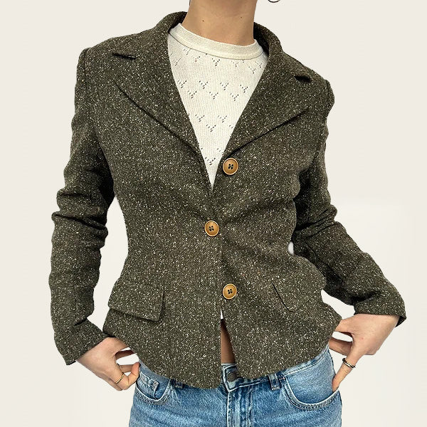 Pimkie vintage blazer olijfgroen