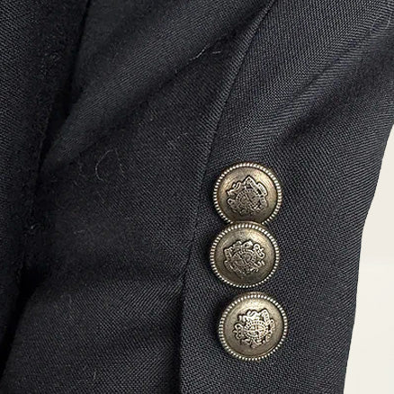 Oversized blazer in diepzwart