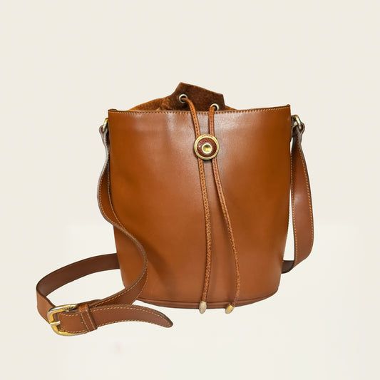 Luana bucket tas bruin leer