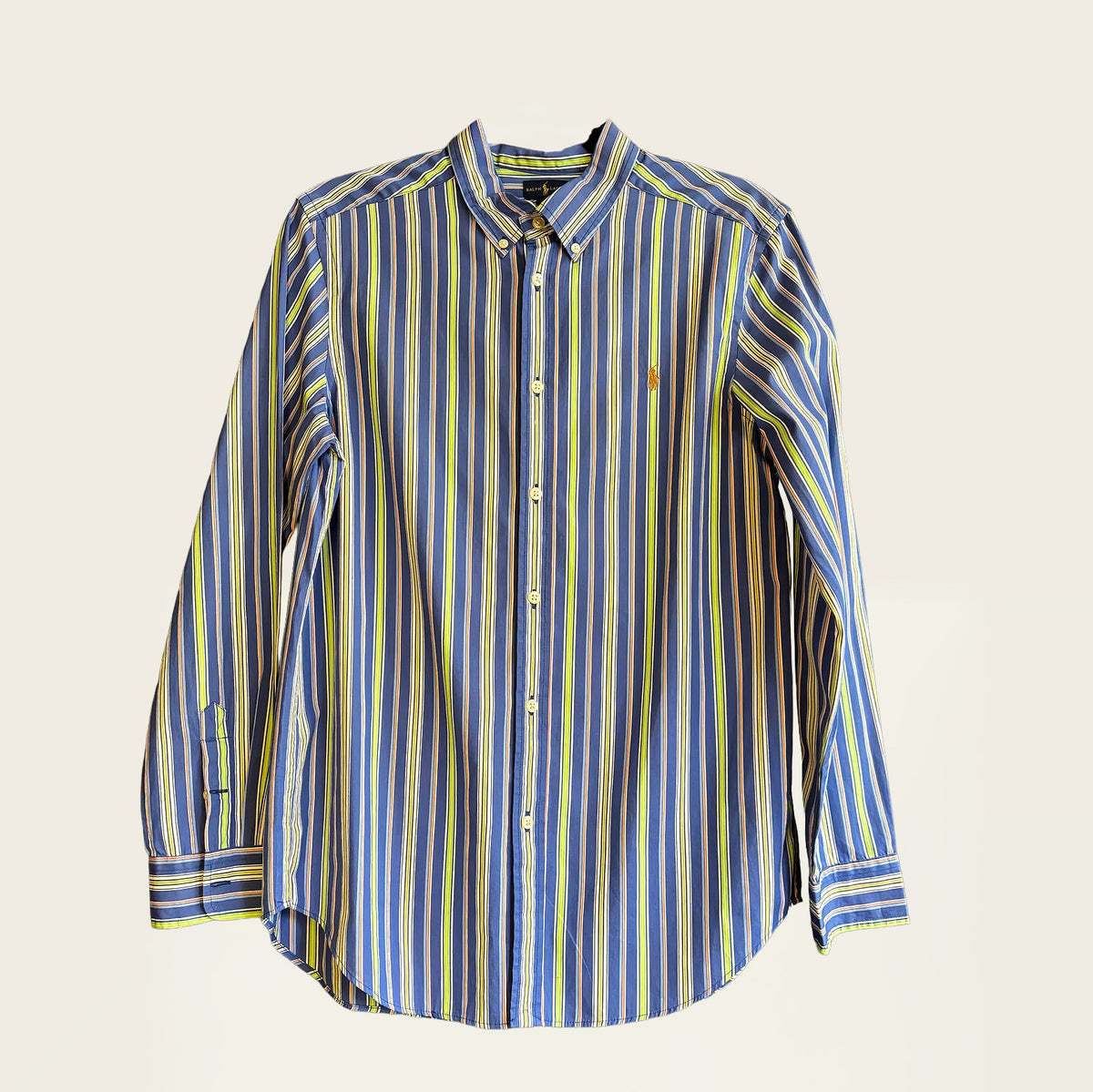 Ralph Lauren vintage overhemd met Blauw en witte strepen